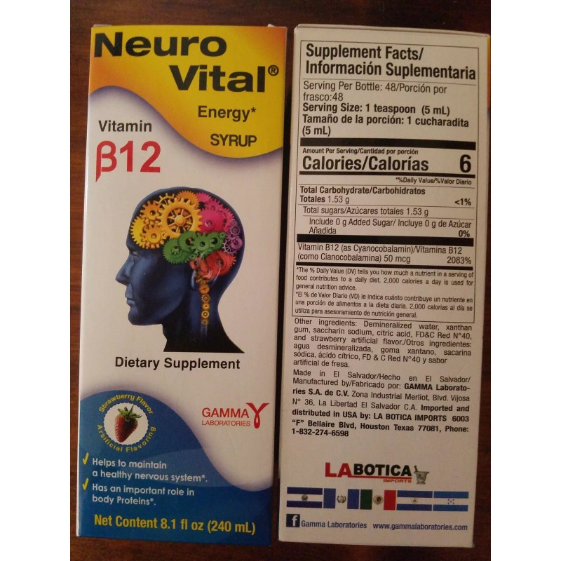 Vital 2 PACK NEURO VITAL B12 ENERGÍA VITAL JARABE 8,1