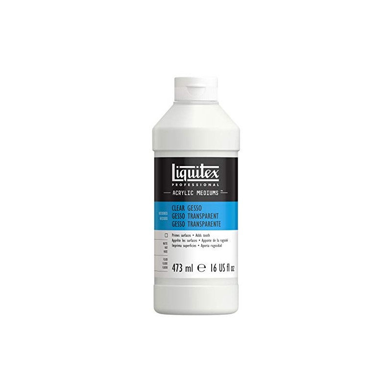 Liquitex Professional Gesso Surface Prep Medium, 473ml (16-oz), Clear