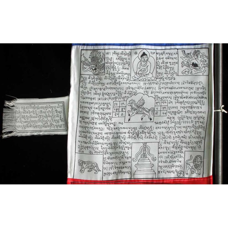 BUDDHAFIGUREN/Billy Held Buddhist Prayer Flags - Prayer Standard 2 m