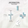 URONE Cross Necklace 925 Sterling Silver Cross Turquoise Pendant Necklace