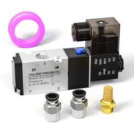 TAILONZ PNEUMATIC 1/4"NPT Solenoid Valve 3V210-08 AC110V Single Coil Pilot-Operated Electric 2 Position 3 Way Connection Type(Junction Box)