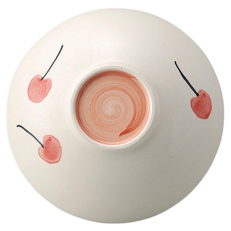 Banko Ware 14253 Casual Earthenpot, Flat Pot, Cherry