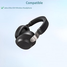 HAIZEEN Ohrpolster Kompatibel mit Jabra Elite 85H Wireless Kopfhörer Headset Ohrpolster Ersatzkissen (Proteinleder/Memory-Schaum)