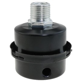 Heyous Black Air Compressor Filter Metal Air Compressor Inlet Filter Muffler 20mm Thread Air Compressor Small Air Pump Accessories for Generators Boilers Blowers Air Outlets