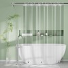 Seenus PEVA Clear Shower Curtain Liner Extra Long with Hooks,