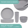 Stephan Roberts Bamboo Dinnerware Set, Eco-Friendly Bamboo Fiber Dinnerware, Dishes