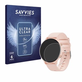 Savvies 6 Pack Screen Protector compatible with Hwagol Smartwatch G25 1.39" Protection Film Clear