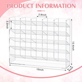 MotiMind Acrylic Pen Organizer Storage Vertical Marker Organizer Acrylic Pen Display Holder for Office Desk Desktop Stationery Pencil Storage(Clear,15 x 4 x 12.4 Inch)