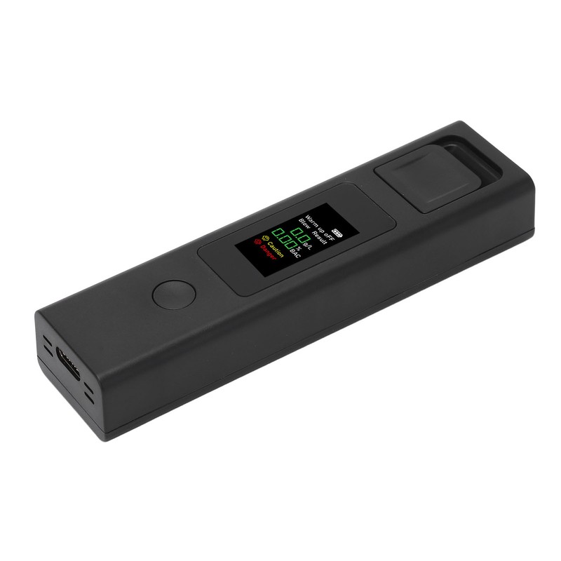 Portable Drunk Tester High Accuracy LCD Display Breathalyzer Rechargeable Air