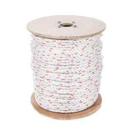 Rope and Cord Twisted Poly-Dacron Rope – High Strength Utility Rope – 250 Feet, 3/8 in.