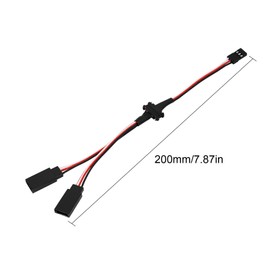 INJORA Magnetic Snap-on JR 1-to-2 Y Cable for RC Models, 5PCs (20cm)