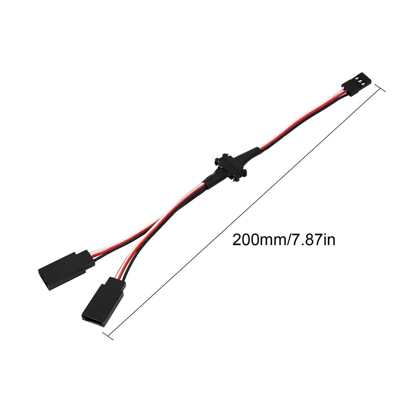 INJORA Magnetic Snap-on JR 1-to-2 Y Cable for RC Models,