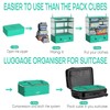 FANCYOU Compressible Packing Cubes Portable Hanging Closet Shelves 17"x12"x24" Extendable