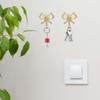 2pcs Bow Knot Wall Hooks, 2.6x2.5in Gold Bow Knot Coat