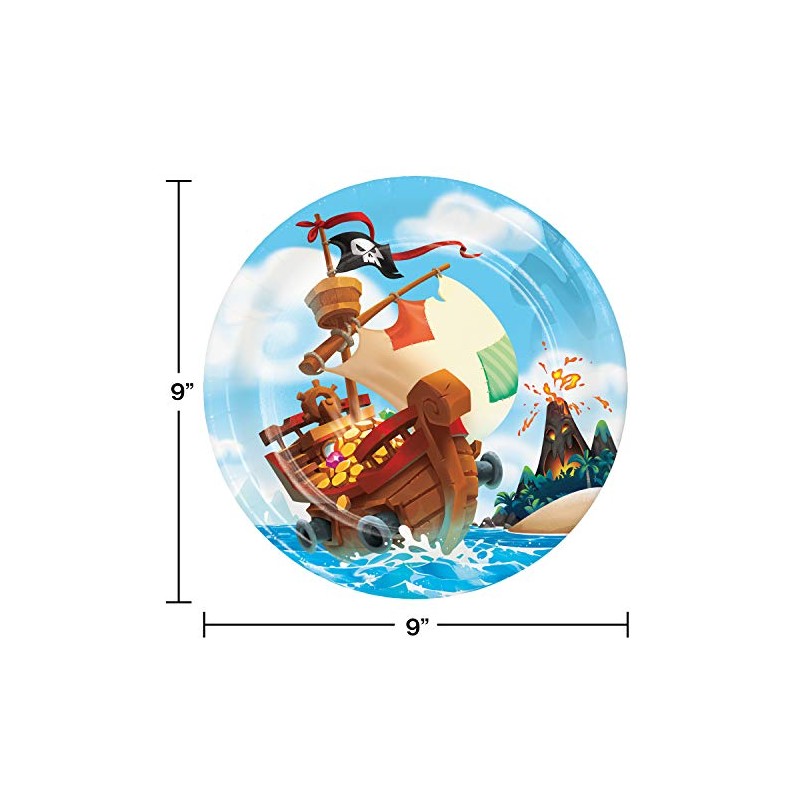 Treasure Island Pirate Paper Plates, 8 ct