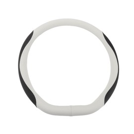 Hihaha Steering Wheel Cover/Front Steering Wheel Accessories for Car Vehicle/Durable D Shape Leather / 1 Pcs Beige Gray Black