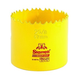 Starrett Bi-Metal Deep Cut Hole Saw with Abrasion Resistant HSS Teeth - Ideal for Cutting Metal, Steel, and Wood - 2-5/8" (67mm) Diameter, 2" Depth - DCH0258-G