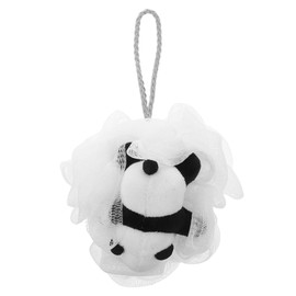 minkissy Kids Bath Loofah Sponge Cute Panda Exfoliating Body Scrubber For Kids Toddler Soft Mesh Shower Pouf For Bath Time Exfoliating Bath Sponge