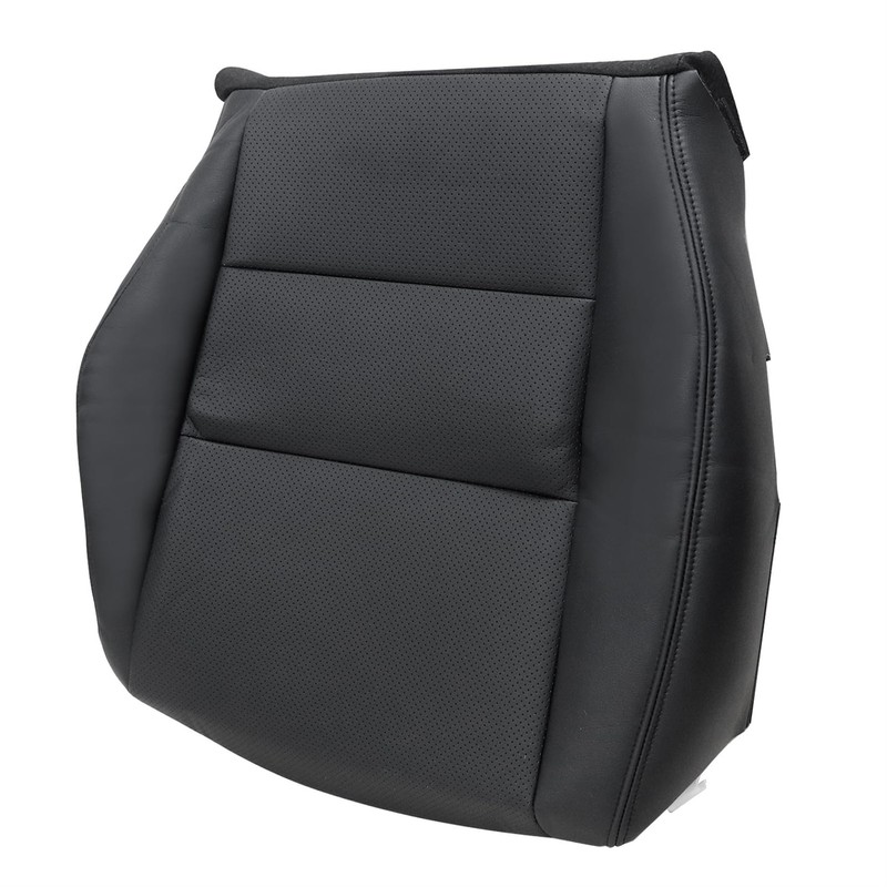 AOUTTUOA Driver Side Bottom Perforated Leather Seat Cover Black Fit