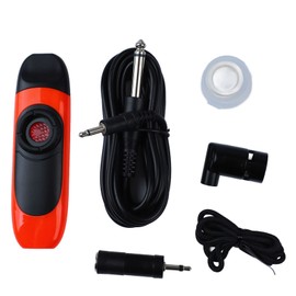 Electric Kazoo 11cm Portable Kazoo Set Professional Resin Aluminum Alloy Kazoo Replacement with Recorder Membrane Pickup (Orange)