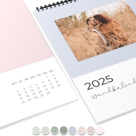 Photo Calendar 2025 to Design Yourself (Craft Calendar 2025 in A4 Format) - DIY Calendar to Design Yourself from January to December with Holiday Overview - Ideal as a Gift - Pastel