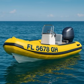 2 Boat Numbers and Letters Decal - Boat Registration Numbers with Vinyl Number Stickers - Boats Decals for Yacht, Boat, Jet Ski