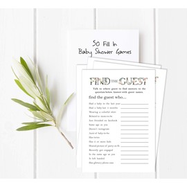 Inkdotpot 50 Find The Guest Baby Shower Game Party Supply Gender Neutral Icebreaker Party Game