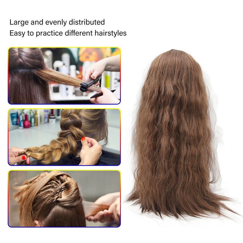 Women Long Curly Wigs Central Parting Universal Wig Headgear for