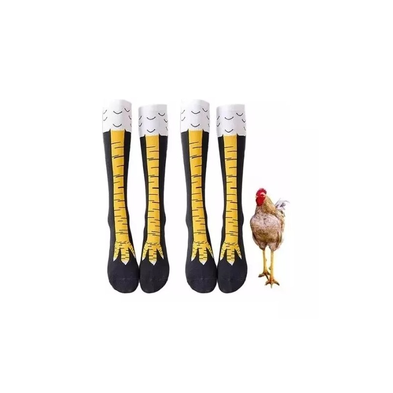 CUPRISHDIKALUR STORE Divertidas Piernas Calcetines Rodilla Calceta Patas De Pollo