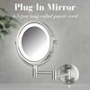 JERDON Wall-Mounted Vanity Mirror with Lights - Lighted Makeup Mirror