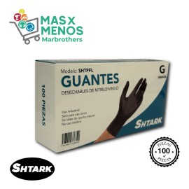 Guantes De Nitrilo Vinil Libre De Latex Sin Polvo Azul Negro
