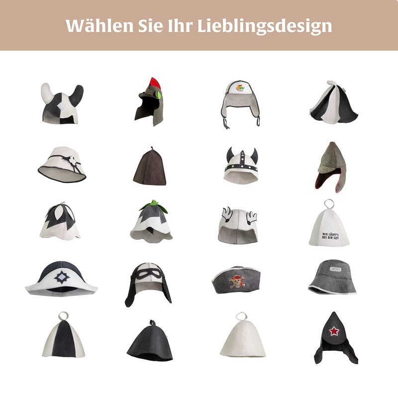 Sauna Hat – Model Germanius (Dark) – 100% Cotton –