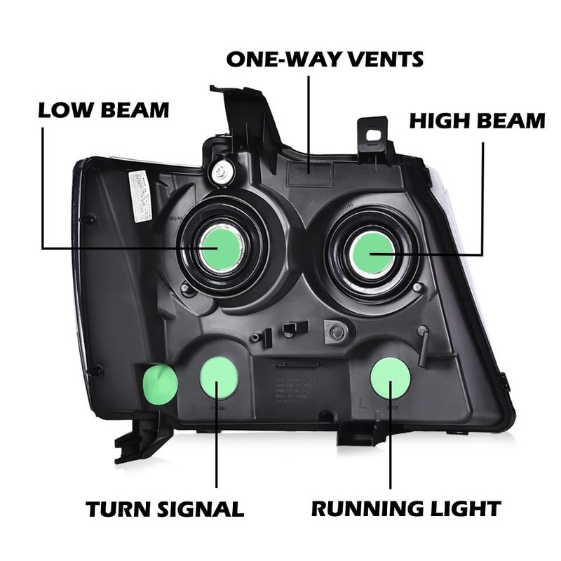 G-PLUS Headlights Assembly Compatible with Chevy Tahoe Subarban Avalanche 2007-2014