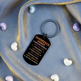 Stocking Stuffers for Adults Difference Maker Keychain White Elephant Gifts for Adults Difference Maker Gift for Leader Colleague Teacher Nurse Mentor Coach Appreciation Gifts Birthday Christmas