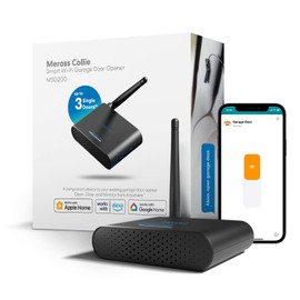Meross Smart Garage Door Opener Works with Apple HomeKit, External Antenna and up to 3 Individual Doors, App Control, Compatible with Siri and Alexa, Google Assistant, 2.4 GHz