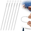6 Pcs Spring Drawstring Threader Tool,Metal Elastic Rope Threader Clip,Drawstring