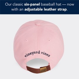 vineyard vines Men's Whale Logo Baseball Hat, Flamingo 1, One Size