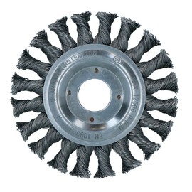 Flat Twist Knot Wire Wheel Brush 115mm 22.2 Bore Deburring Angle Grinder TE579