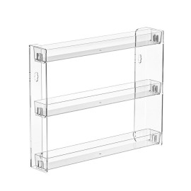 Unbranded Clear Acrylic Nail Polish Display Rack Wall Mount Shelf for Bathroom Bedroom