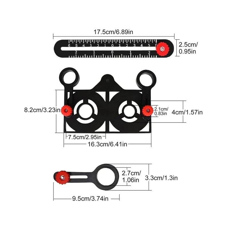 Multi Angle Measuring Ruler, Aleación De Aluminio Medición Múltiángulo Regla
