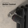 Vancoco Thermostatic Head Radiator Valve, Thermostat Heating, Heating Valve, Anthracite,