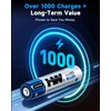 HW USB Rechargeable AAA Batteries, [1.5V, 4-Pack] 1300mWh Lithium Battery
