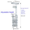 Toilet Paper Holder Free Standing, Adjustable Height, Tissue Paper Roll