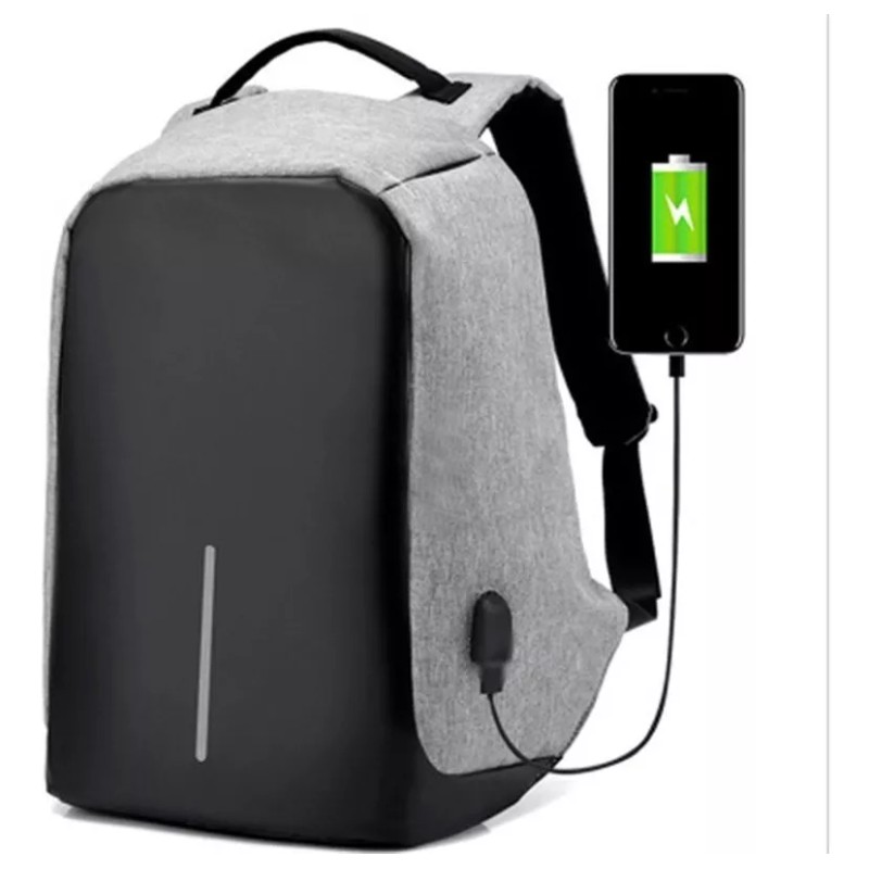 COOLSHT Mochila Antirrobo Urbana Usb Compartimento Laptop Color Gris Oscuro