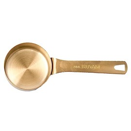 Truvani Golden Metal Scoop (70 ml) - Stunning and Functional Protein Scoop - Durable Protein Powder Scoop - Golden Scoop for Protein Powder - Accurately Proportioned Protein Scooper
