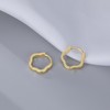 Reffeer 925 Sterling Silver Flower Shape Hoop Earrings for Women