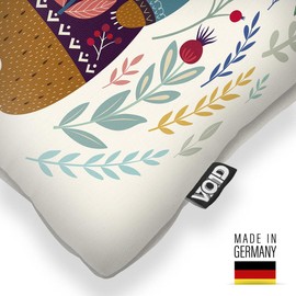 VOID Bear Children's Flowers Teddy Cushion Cover Polyester Decoration Easter Decorative Cushion Outdoor Garden Cushion Size: 40 x 40 cm