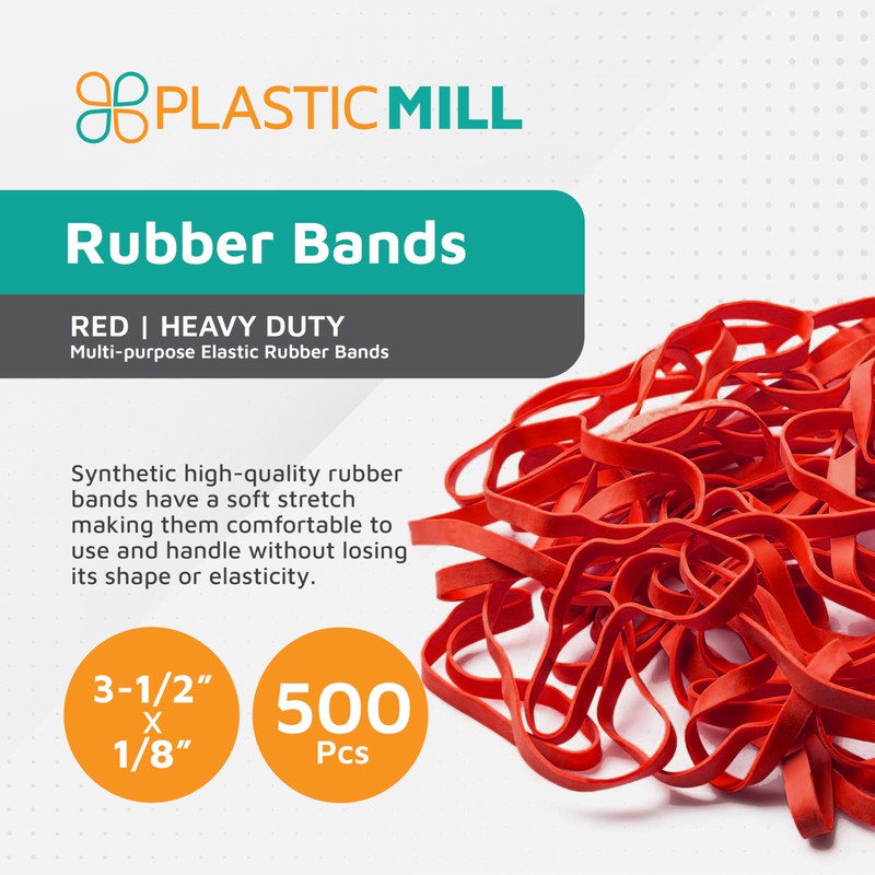 PlasticMill Rubber Bands - #33 Size - Rubberbands - 1Lb/500