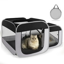 PAWPOINT Portable Dog Playpen, Foldable Tent Design for Easy Setup, Collapsible Puppy Playpen and Cat Play Pen, Indoor & Outdoor Small Animal Kennel and Enclosure