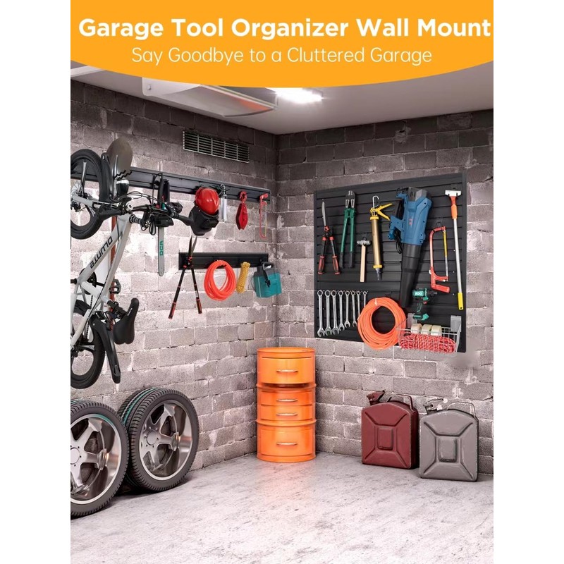 Slat Wall Paneling Garage Tool Organizer Wall Mount 48"L x6"H,